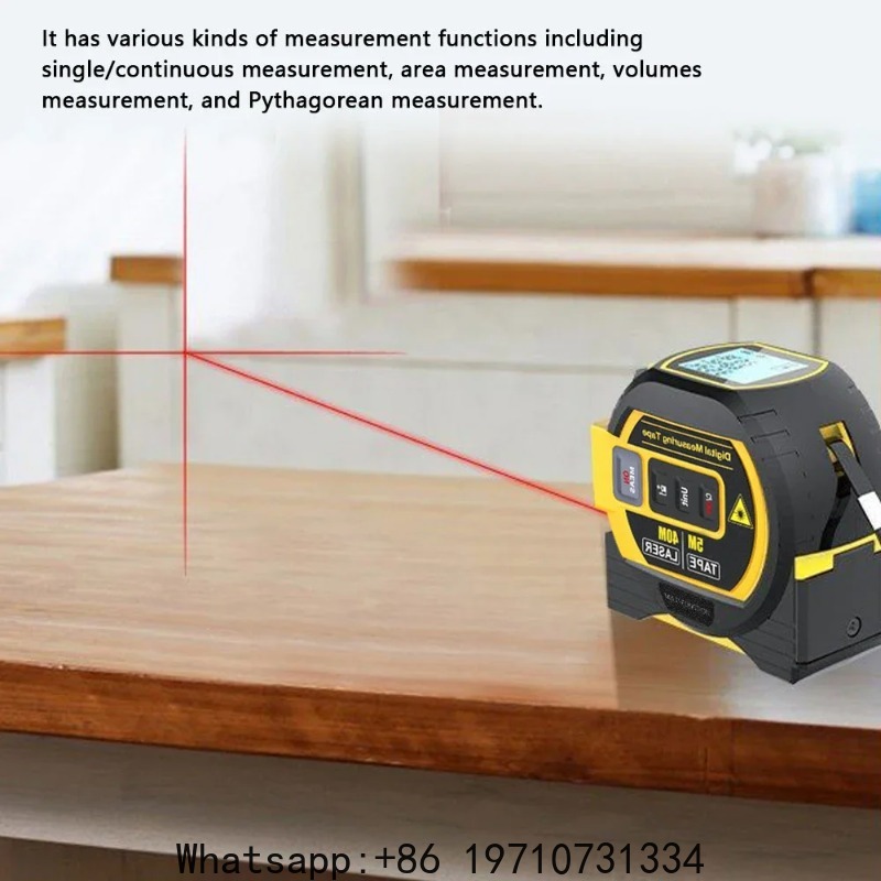 Laser Distance Measure - Digitaler Laser-Entfernungsmesser 3-in-1 40M/60M Distanzmesser 5M