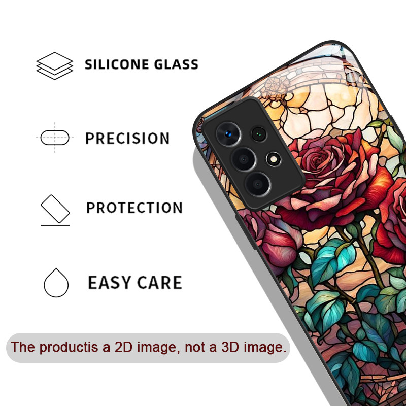 Kunstvolle Bunte Glas-Stil Ros – Samsung Galaxy A55 Bewertung und Preis